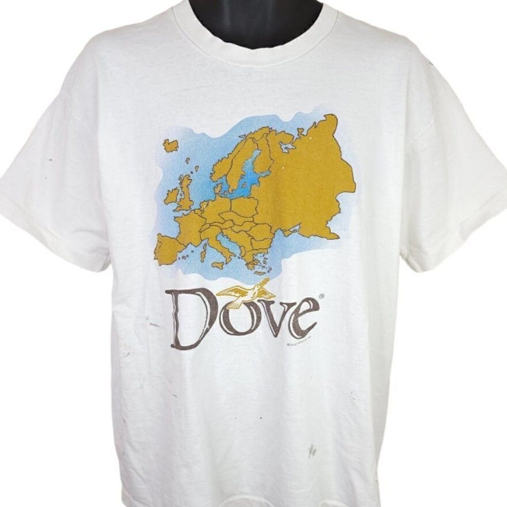 Dove Ice Cream T Shirt Vintage 90s Snack Tee Dutch Made In USA Mens Size XL